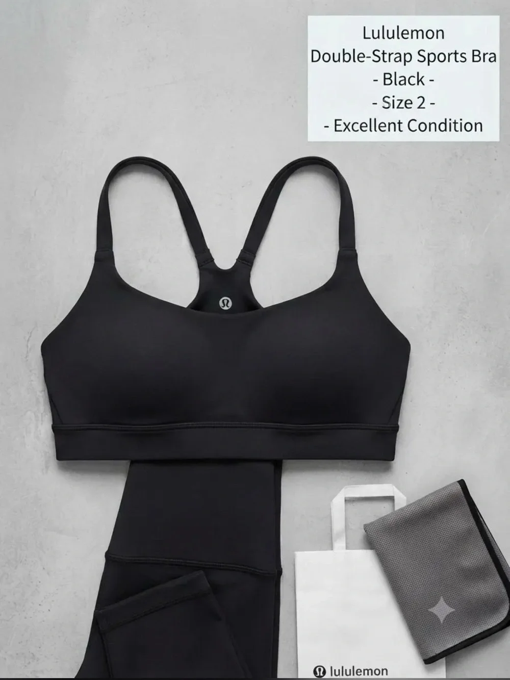 lululemon athletica Double-Strap Sports Bra in Black